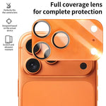 XDcase 2pcs Integrated Translucent Frosted Acrylic Camera Lens Protector, For iPhone 17 Pro Max, For iPhone 17 Pro
