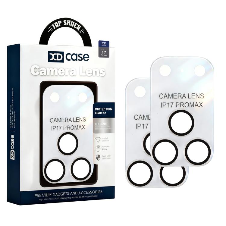 XDcase 2pcs Integrated Translucent Frosted Acrylic Camera Lens Protector, For iPhone 17 Pro Max, For iPhone 17 Pro