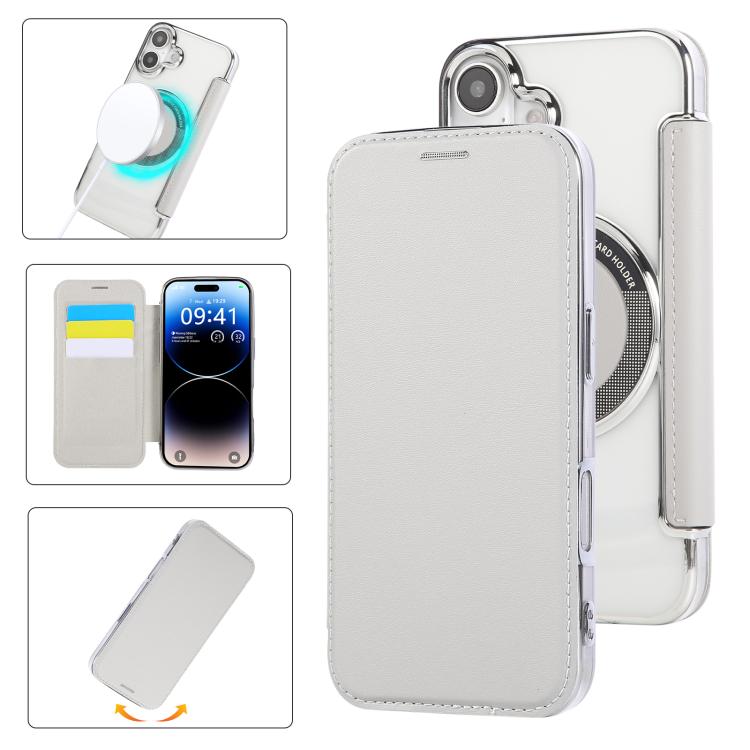 Ultra-thin Magnetic Plating Vegan Leather Phone Case, For iPhone 16 Pro, For iPhone 16 Plus, For iPhone 16, For iPhone 15 Pro Max, For iPhone 15 Pro, For iPhone 15 Plus / 14 Plus
