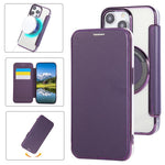 Ultra-thin Magnetic Plating Vegan Leather Phone Case, For iPhone 15, For iPhone 14 / 13, For iPhone 14 Pro, For iPhone 14 Pro Max, For iPhone 13 Pro Max, For iPhone 13 Pro