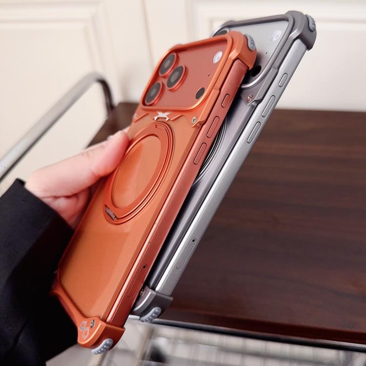 Jaguar Original Color Frameless 360 Rotation Holder Magnetic Phone Case, For iPhone 17 Pro Max, For iPhone 17 Pro
