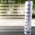 5pcs/Pack Static Electricity Anti-Collision Striped Frosted Privacy Glass Sticker, Small Stripes 30cm x 1m, Small Stripes 40cm x 1m, Small Stripes 50cm x 1m, Large Stripes 30cm x 1m, Large Stripes 40cm x 1m, Large Stripes 50cm x 1m                     ...