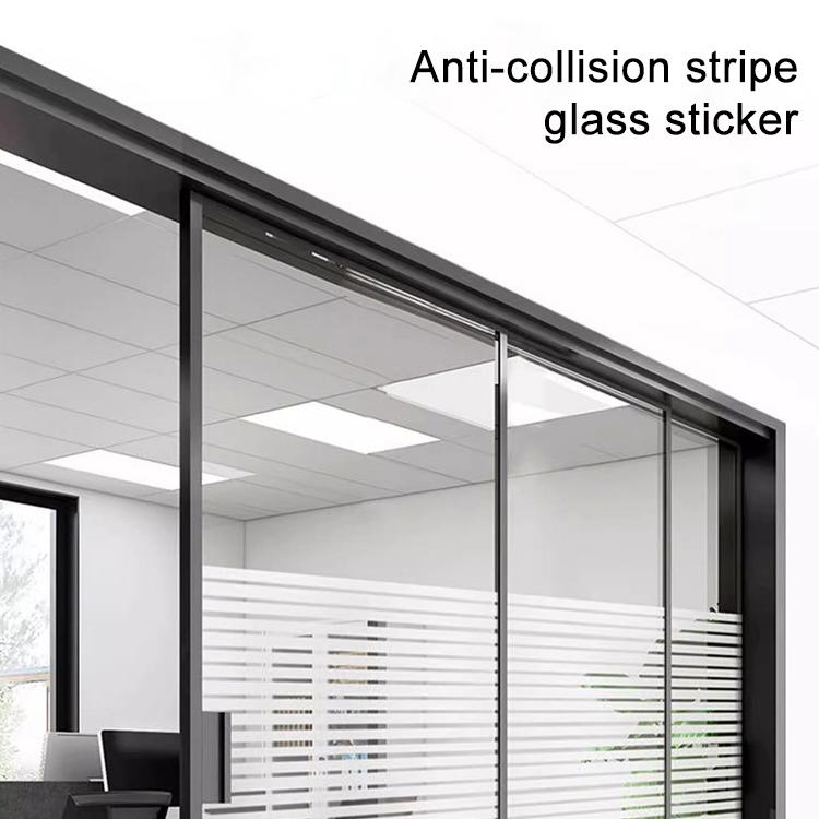 5pcs/Pack Static Electricity Anti-Collision Striped Frosted Privacy Glass Sticker, Small Stripes 30cm x 1m, Small Stripes 40cm x 1m, Small Stripes 50cm x 1m, Large Stripes 30cm x 1m, Large Stripes 40cm x 1m, Large Stripes 50cm x 1m                     ...