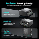 WXL-60E 210W 6-in-1 Desktop Multi Ports Charging Station Built-in Dual Telescopic Cables, WXL-60E