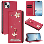Ballet Girl Diamond Studded RFID Vegan Leather Phone Case, For iPhone 16 Pro, For iPhone 16 Plus, For iPhone 16, For iPhone 15 Pro Max, For iPhone 15 Pro, For iPhone 15 Plus