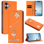 Ballet Girl Diamond Studded RFID Vegan Leather Phone Case, For iPhone 16 Pro, For iPhone 16 Plus, For iPhone 16, For iPhone 15 Pro Max, For iPhone 15 Pro, For iPhone 15 Plus