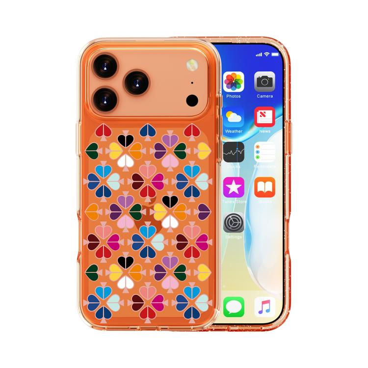 Transparent Crystal Red Heart Pattern Phone Case, For iPhone 18 Pro / 17 Pro, For iPhone 18 Pro Max / 17 Pro Max