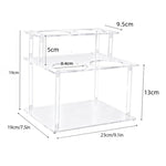 Double Layered Clear Acrylic Coffee Syrup Storage Rack Desktop Bar Counter Wine Display Stand