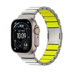 Magnetic Clasp One Beads Silicone Titanium Alloy Watch Band, For Apple Watch 46mm / 49mm / 45mm / 44mm, For Apple Watch 42mm / 41mm / 40mm / 38mm