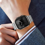 Magnetic Clasp One Beads Silicone Titanium Alloy Watch Band, For Apple Watch 46mm / 49mm / 45mm / 44mm, For Apple Watch 42mm / 41mm / 40mm / 38mm