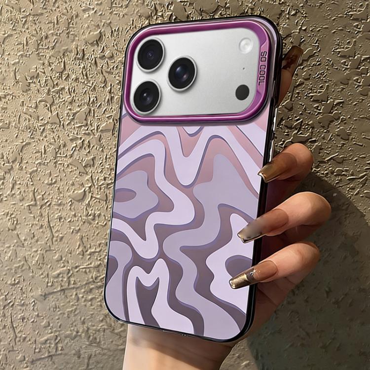 Wavy Stripes Pattern Frosted IMD 2-in-1 PC Phone Case, For iPhone 18 Pro / 17 Pro, For iPhone 18 Pro Max / 17 Pro Max, For iPhone 17e / 16e, For iPhone 17, For iPhone Air, For iPhone 16 Pro Max, For iPhone 16 Pro, For iPhone 16 Plus, For iPhone 16