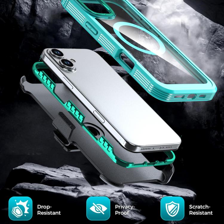 Acrylic Full Coverage Magnetic Phone Case with Back Clip, For iPhone 16 Plus, For iPhone 16, For iPhone 15 Pro Max, For iPhone 15 Pro, For iPhone 15 Plus / 14 Plus, For iPhone 15