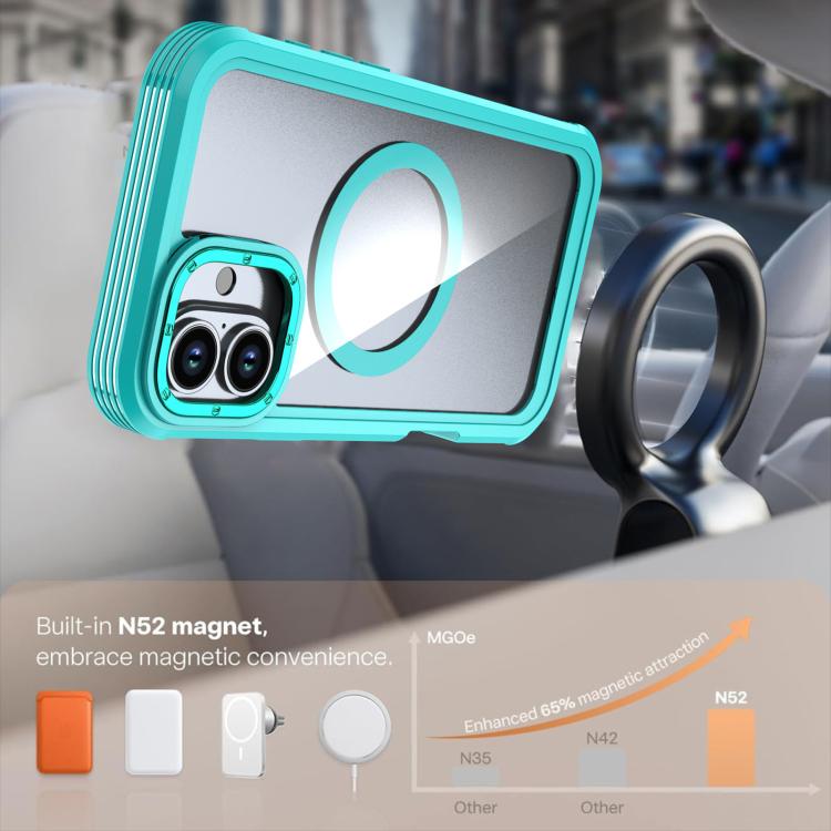 Acrylic Full Coverage Magnetic Phone Case with Back Clip, For iPhone 16 Plus, For iPhone 16, For iPhone 15 Pro Max, For iPhone 15 Pro, For iPhone 15 Plus / 14 Plus, For iPhone 15