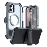 Acrylic Full Coverage Magnetic Phone Case with Back Clip, For iPhone 16 Plus, For iPhone 16, For iPhone 15 Pro Max, For iPhone 15 Pro, For iPhone 15 Plus / 14 Plus, For iPhone 15