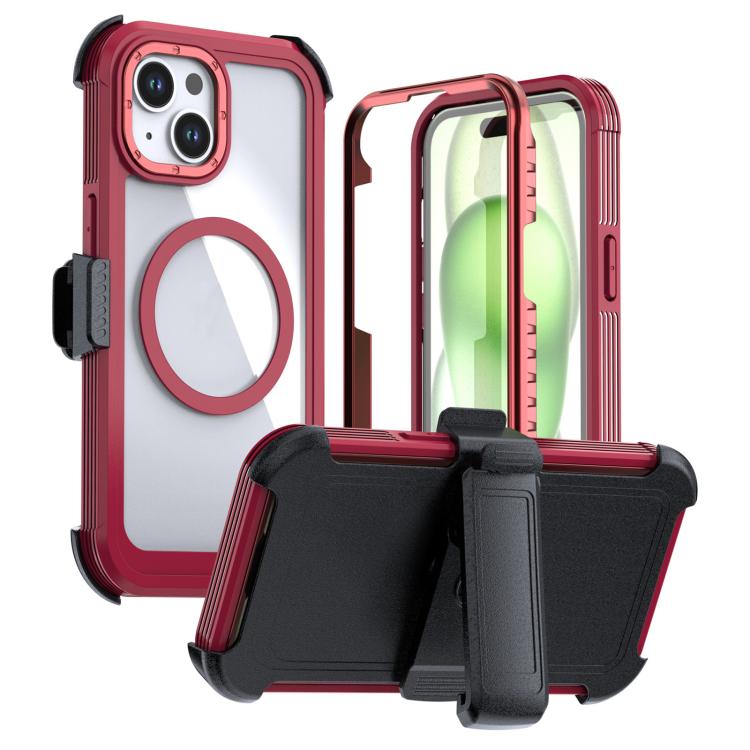 Acrylic Full Coverage Magnetic Phone Case with Back Clip, For iPhone 16 Plus, For iPhone 16, For iPhone 15 Pro Max, For iPhone 15 Pro, For iPhone 15 Plus / 14 Plus, For iPhone 15