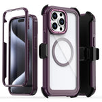Acrylic Full Coverage Magnetic Phone Case with Back Clip, For iPhone 14 / 13, For iPhone 14 Pro, For iPhone 14 Pro Max, For iPhone 13 Pro Max, For iPhone 13 Pro, For iPhone 12 / 12 Pro