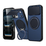 ShellGod Magnetic Rotation Holder Lens Shield PC TPU Hybrid Phone Case, For iPhone 18 Pro / 17 Pro, For iPhone 18 Pro Max / 17 Pro Max