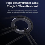 ROCK RCB0790 1.2m 3-in-1 USB to 8 Pin + Type-C + Micro USB Metal Braided Charging Cable, RCB0790