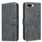 Solid Color Calfskin Texture RFID Vegan Leather Phone Case, For iPhone XS Max, For iPhone 6 Plus/7 Plus/8 Plus, For iPhone 6 / 7 / 8
