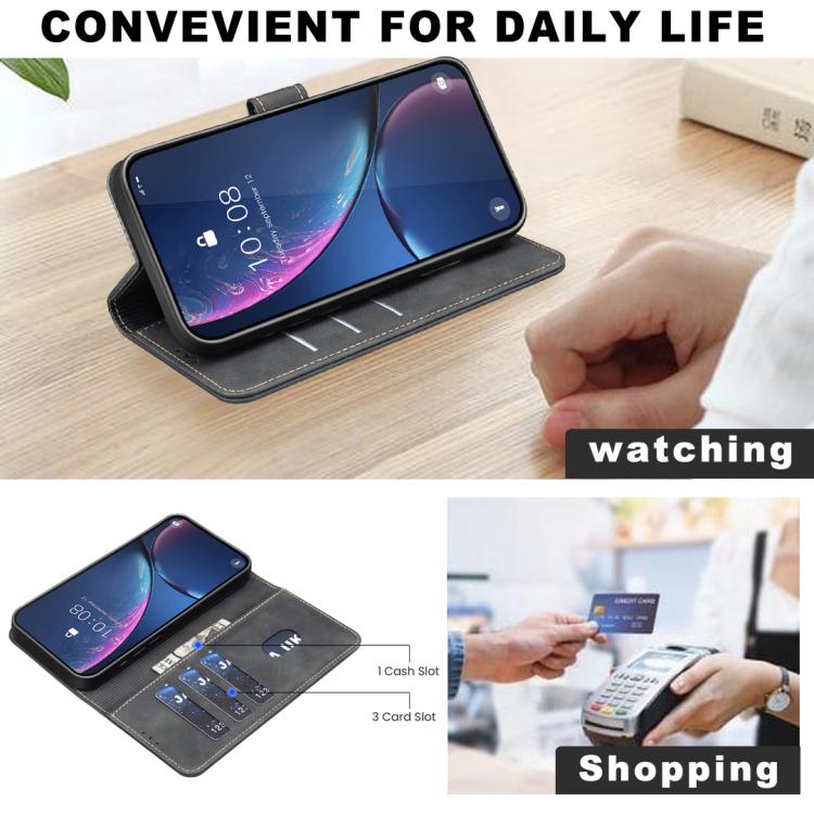 Solid Color Calfskin Texture RFID Vegan Leather Phone Case, For iPhone XS Max, For iPhone 6 Plus/7 Plus/8 Plus, For iPhone 6 / 7 / 8