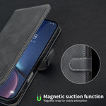 Solid Color Calfskin Texture RFID Vegan Leather Phone Case, For iPhone XS Max, For iPhone 6 Plus/7 Plus/8 Plus, For iPhone 6 / 7 / 8