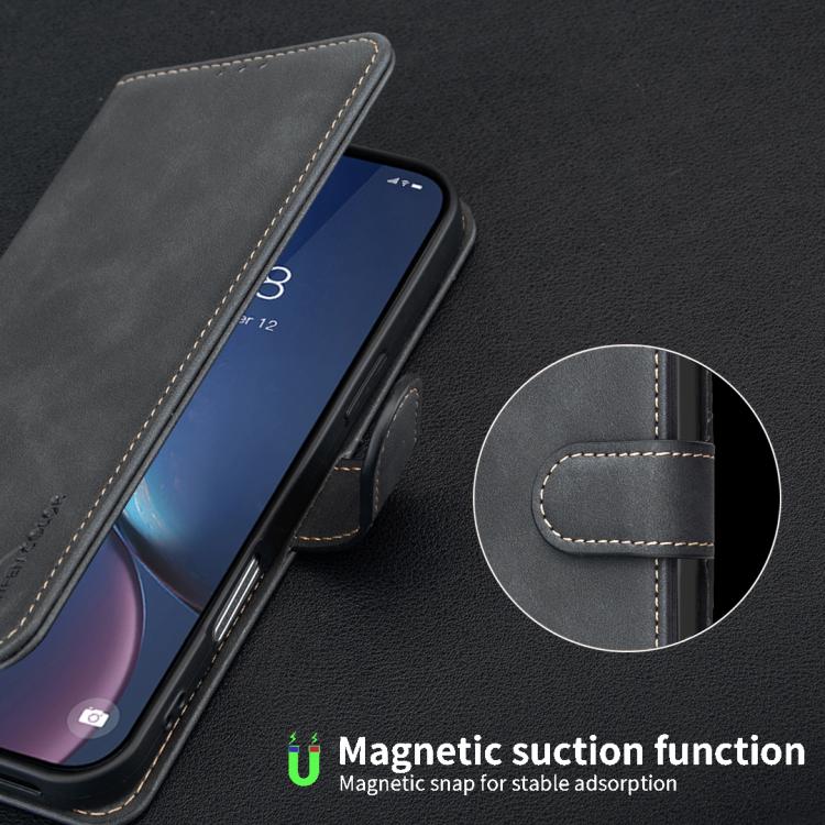 Solid Color Calfskin Texture RFID Vegan Leather Phone Case, For iPhone XS Max, For iPhone 6 Plus/7 Plus/8 Plus, For iPhone 6 / 7 / 8