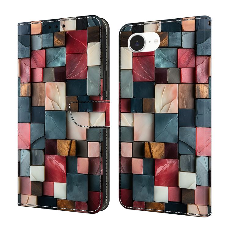 Crystal-Like Painted Vegan Leather Phone Case, For iPhone 17e / 16e, For iPhone 17 Pro Max, For iPhone 17 Pro, For iPhone 17