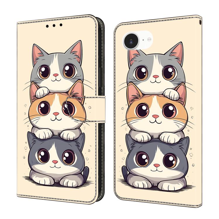 Crystal-Like Painted Vegan Leather Phone Case, For iPhone 17e / 16e, For iPhone 17 Pro Max, For iPhone 17 Pro, For iPhone 17