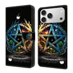 Crystal-Like Painted Vegan Leather Phone Case, For iPhone 17e / 16e, For iPhone 17 Pro Max, For iPhone 17 Pro, For iPhone 17