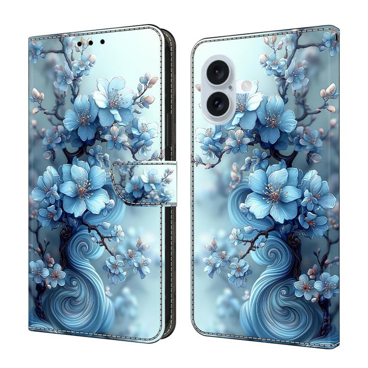 Crystal-Like Painted Vegan Leather Phone Case, For iPhone 17e / 16e, For iPhone 17 Pro Max, For iPhone 17 Pro, For iPhone 17