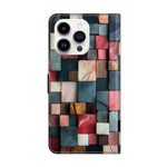 Crystal-Like Painted Vegan Leather Phone Case, For iPhone 15 Pro Max, For iPhone 15 Pro, For iPhone 14 / 13, For iPhone 14 Pro