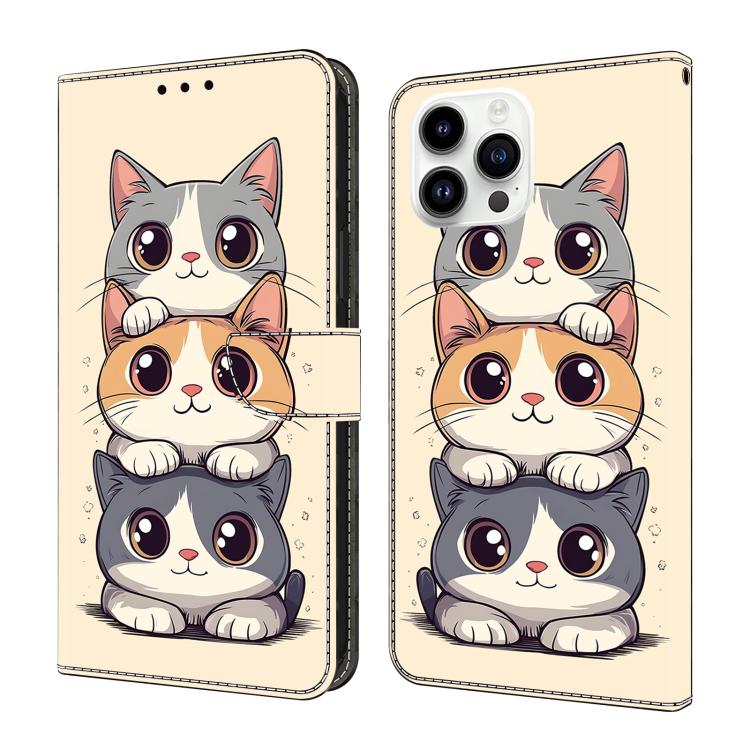 Crystal-Like Painted Vegan Leather Phone Case, For iPhone 15 Pro Max, For iPhone 15 Pro, For iPhone 14 / 13, For iPhone 14 Pro