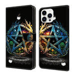 Crystal-Like Painted Vegan Leather Phone Case, For iPhone 15 Pro Max, For iPhone 15 Pro, For iPhone 14 / 13, For iPhone 14 Pro