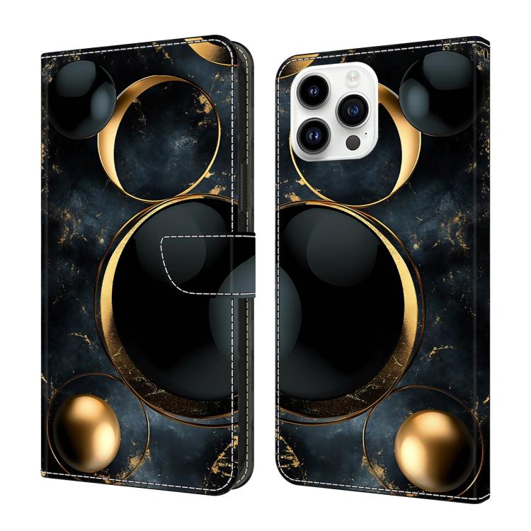 Crystal-Like Painted Vegan Leather Phone Case, For iPhone 15 Pro Max, For iPhone 15 Pro, For iPhone 14 / 13, For iPhone 14 Pro
