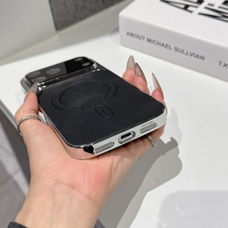 Fine Hole Lambskin Magnetic Phone Case, For iPhone 17 Pro Max, For iPhone 17 Pro