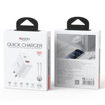 Yesido YC19U PD20W USB-C / Type-C and QC18W USB-A Dual Ports Charger Set with Type-C to Type-C Cable, YC19U