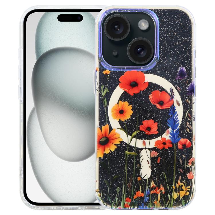 IMD Blue Light Jungle Series Magnetic Phone Case, For iPhone 16, For iPhone 15 Pro Max, For iPhone 15 Pro, For iPhone 15 Plus / 14 Plus, For iPhone 15, For iPhone 14 / 13, For iPhone 14 Pro, For iPhone 14 Pro Max
