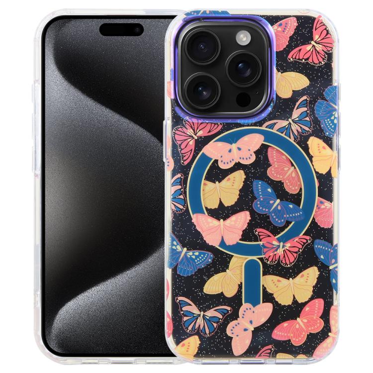 IMD Blue Light Jungle Series Magnetic Phone Case, For iPhone 16, For iPhone 15 Pro Max, For iPhone 15 Pro, For iPhone 15 Plus / 14 Plus, For iPhone 15, For iPhone 14 / 13, For iPhone 14 Pro, For iPhone 14 Pro Max