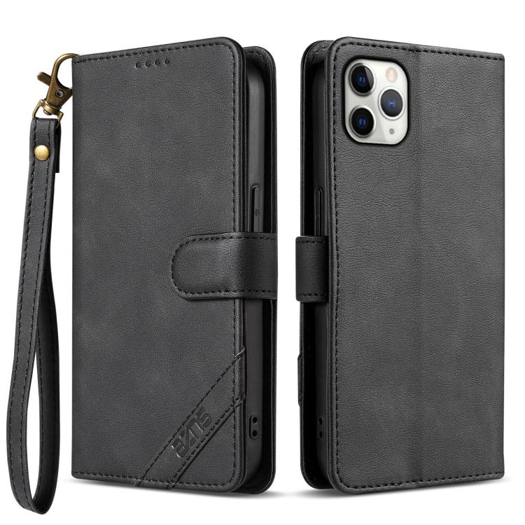 AZNS A2 Series Tri-Card Wallet RFID Vegan Leather Phone Case with Strap, For iPhone 13 Pro, For iPhone 13, For iPhone 12, For iPhone 12 Pro Max, For iPhone 12 Pro, For iPhone 11 Pro Max, For iPhone 11, For iPhone 11 Pro