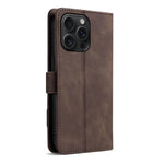 AZNS A2 Series Tri-Card Wallet RFID Vegan Leather Phone Case with Strap, For iPhone 13 Pro, For iPhone 13, For iPhone 12, For iPhone 12 Pro Max, For iPhone 12 Pro, For iPhone 11 Pro Max, For iPhone 11, For iPhone 11 Pro