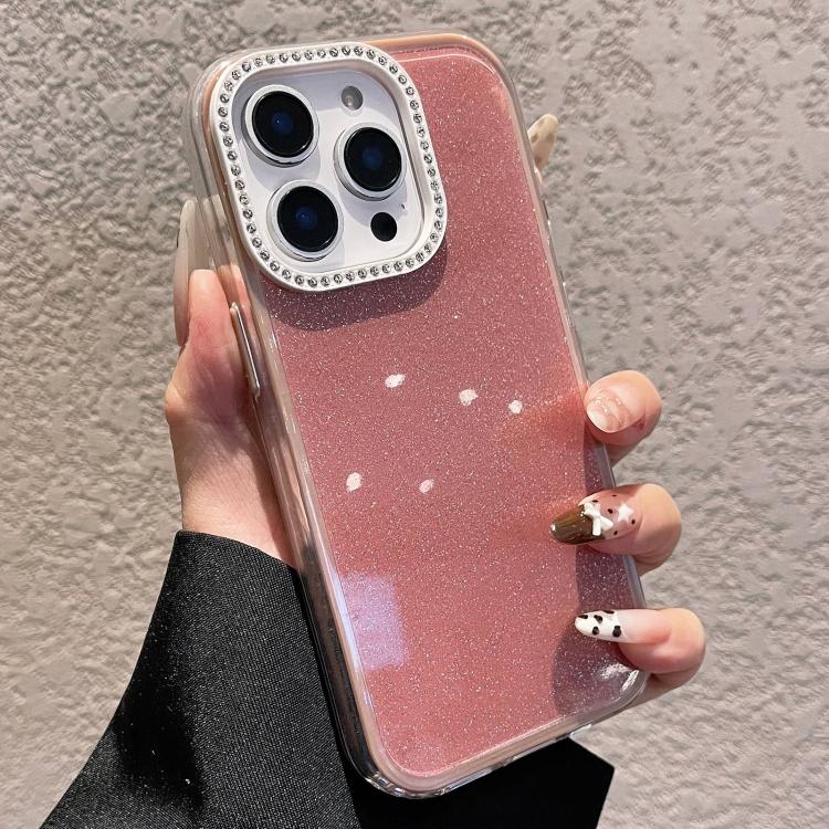 Solid Color Glitter & Rhinestone Design Phone Case, For iPhone 13 Pro Max, For iPhone 13 Pro, For iPhone 13, For iPhone 12