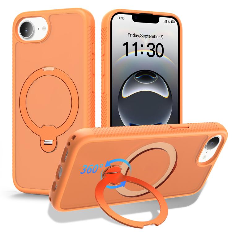 Magnetic 360 Rotating Stand Airbag Shockproof Phone Case, For iPhone 16e / 17e, For iPhone 17 Pro Max, For iPhone 17 Pro, For iPhone 17, For iPhone Air, For iPhone 16 Pro Max, For iPhone 16