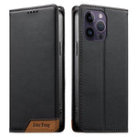 Dierfeng Splicing Strong Magnetic RFID Vegan Leather Phone Case, For iPhone 14 Pro Max, For iPhone SE 2022 / SE 2020 / 8 / 7, For iPhone 13 Pro Max, For iPhone 13 Pro, For iPhone 13 mini, For iPhone 12 / 12 Pro, For iPhone 12 Pro Max, For iPhone 12 mini