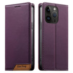 Dierfeng Splicing Strong Magnetic RFID Vegan Leather Phone Case, For iPhone 16, For iPhone 15 Pro Max, For iPhone 15 Pro, For iPhone 15 Plus, For iPhone 15, For iPhone 14 Plus, For iPhone 14 / 13, For iPhone 14 Pro