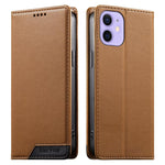 Dierfeng Splicing Strong Magnetic RFID Vegan Leather Phone Case, For iPhone 14 Pro Max, For iPhone SE 2022 / SE 2020 / 8 / 7, For iPhone 13 Pro Max, For iPhone 13 Pro, For iPhone 13 mini, For iPhone 12 / 12 Pro, For iPhone 12 Pro Max, For iPhone 12 mini