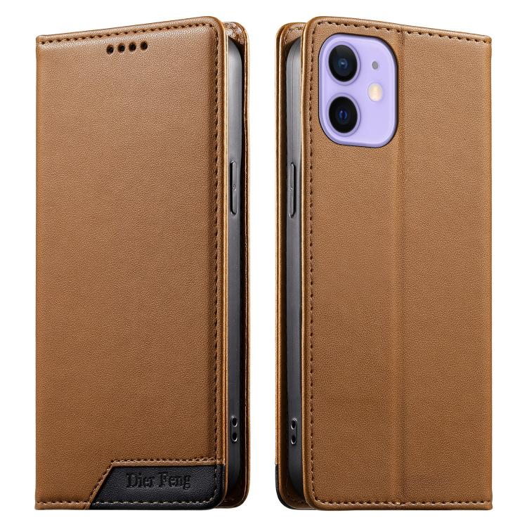 Dierfeng Splicing Strong Magnetic RFID Vegan Leather Phone Case, For iPhone 14 Pro Max, For iPhone SE 2022 / SE 2020 / 8 / 7, For iPhone 13 Pro Max, For iPhone 13 Pro, For iPhone 13 mini, For iPhone 12 / 12 Pro, For iPhone 12 Pro Max, For iPhone 12 mini