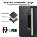 Dierfeng Splicing Strong Magnetic RFID Vegan Leather Phone Case, For iPhone 11 Pro Max, For iPhone 11, For iPhone 11 Pro, For iPhone X / XS, For iPhone XR, For iPhone XS Max, For iPhone 8 Plus / 7 Plus