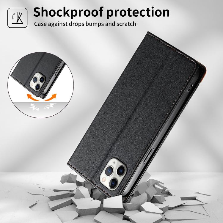 Dierfeng Splicing Strong Magnetic RFID Vegan Leather Phone Case, For iPhone 11 Pro Max, For iPhone 11, For iPhone 11 Pro, For iPhone X / XS, For iPhone XR, For iPhone XS Max, For iPhone 8 Plus / 7 Plus