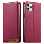 Dierfeng Splicing Strong Magnetic RFID Vegan Leather Phone Case, For iPhone 11 Pro Max, For iPhone 11, For iPhone 11 Pro, For iPhone X / XS, For iPhone XR, For iPhone XS Max, For iPhone 8 Plus / 7 Plus