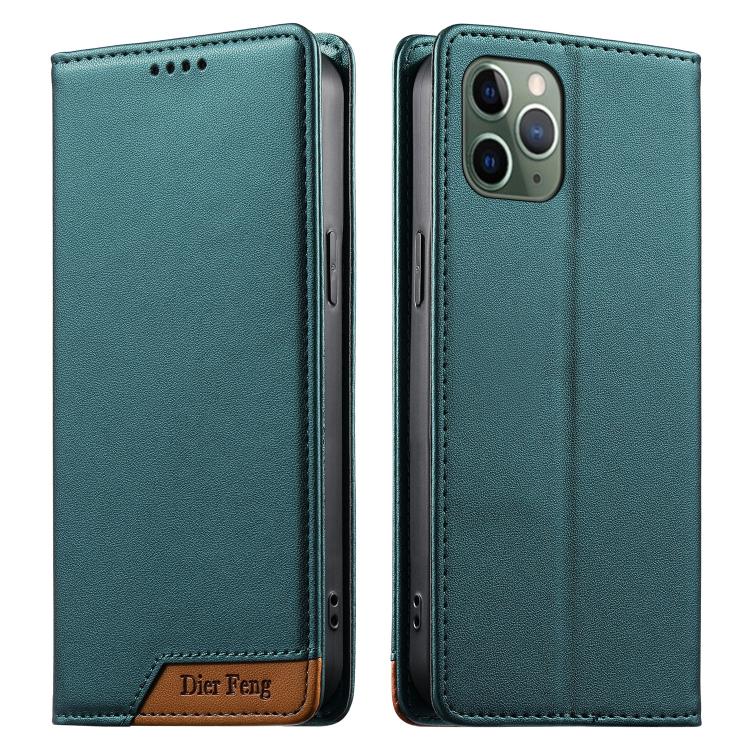 Dierfeng Splicing Strong Magnetic RFID Vegan Leather Phone Case, For iPhone 11 Pro Max, For iPhone 11, For iPhone 11 Pro, For iPhone X / XS, For iPhone XR, For iPhone XS Max, For iPhone 8 Plus / 7 Plus